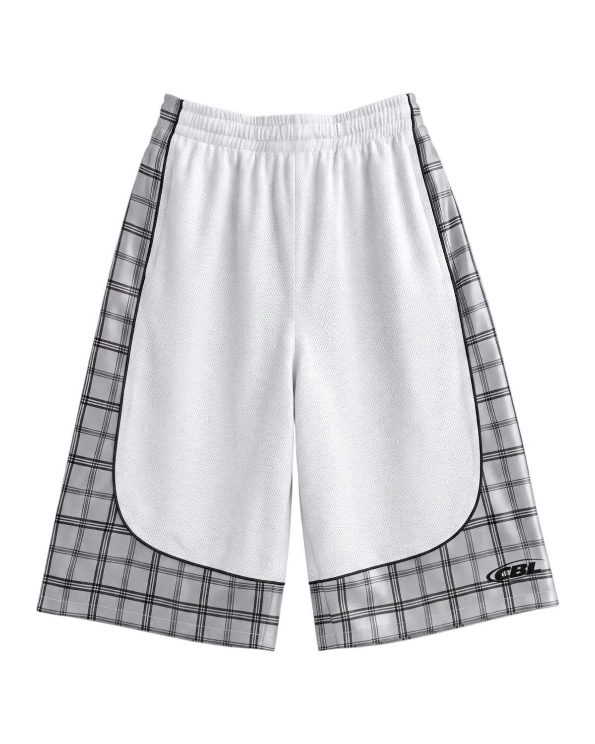cbl basketball shorts (white/silver)