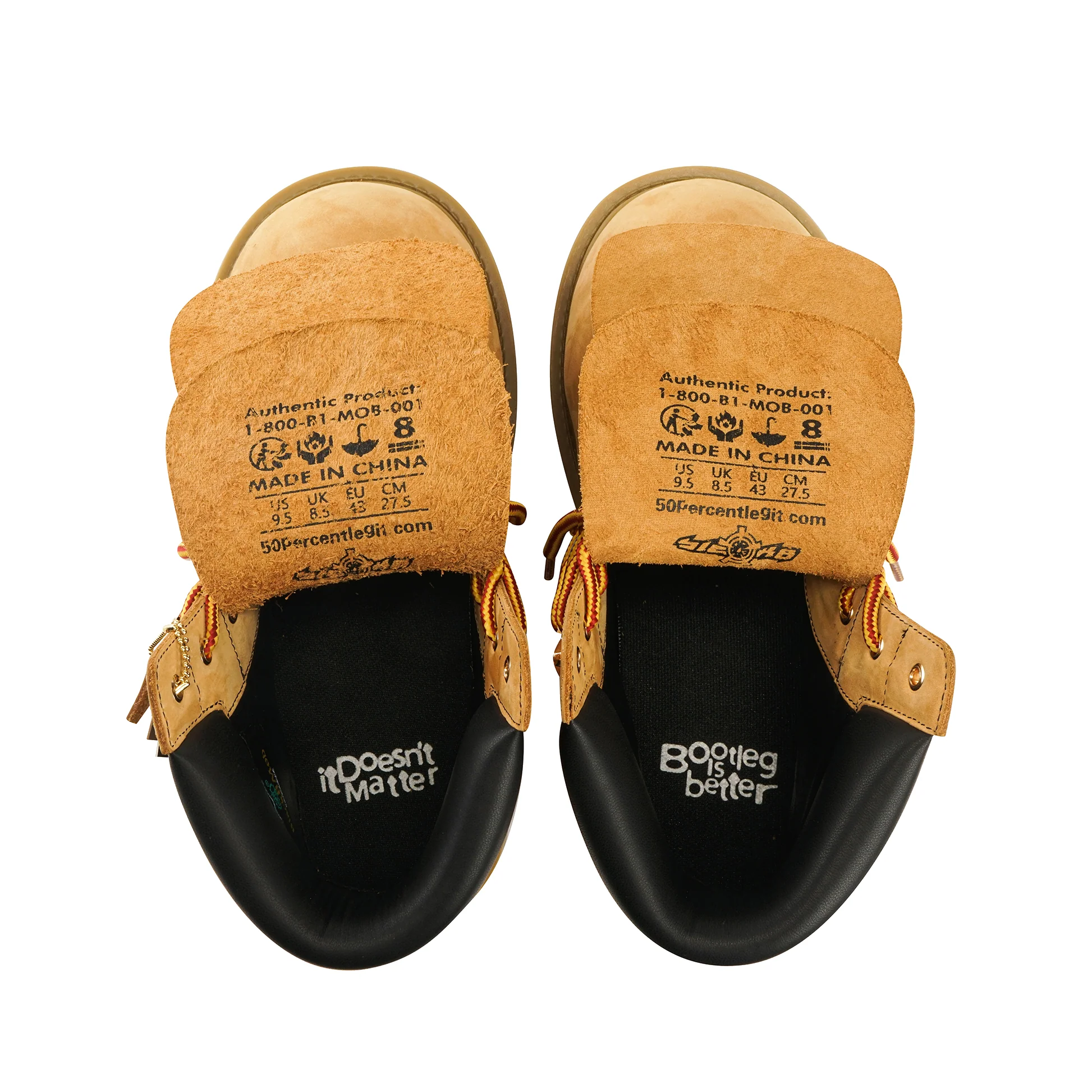 50percentlegit “big steppa” boots (wheat)
