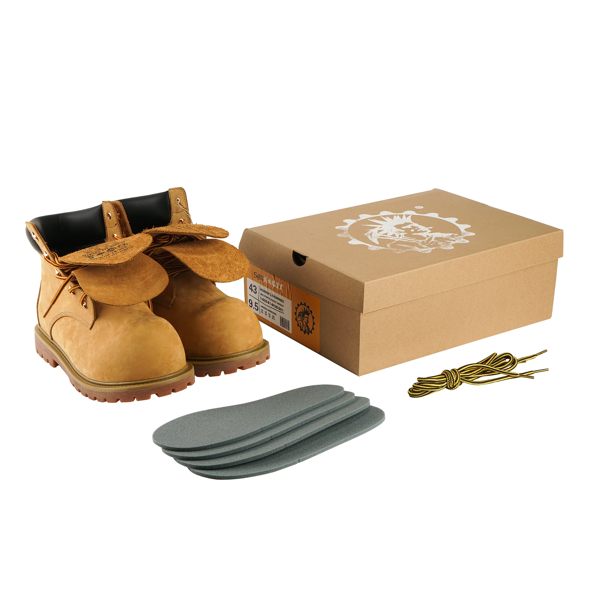 50percentlegit “big steppa” boots (wheat)