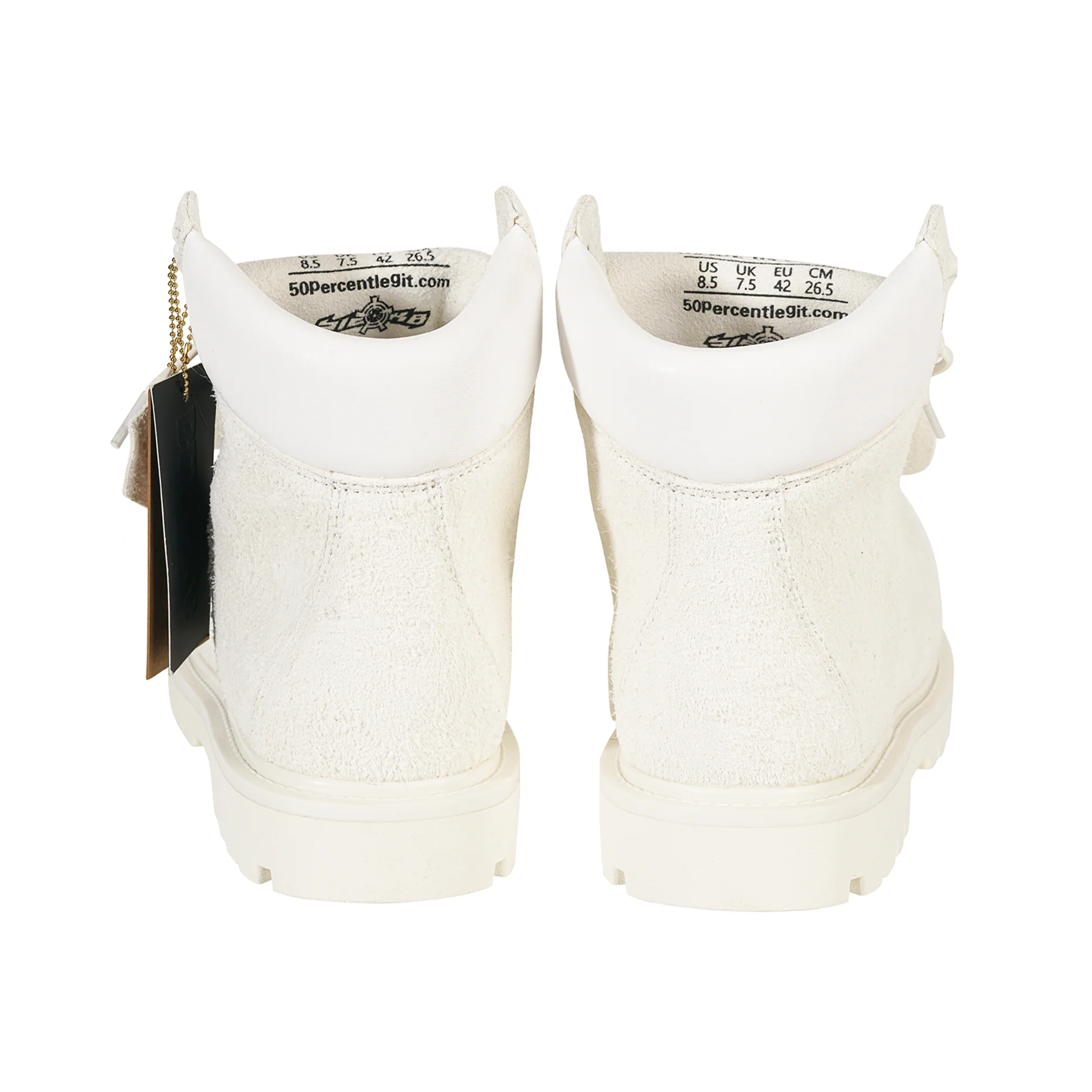 50percentlegit “big steppa” boots (cream)